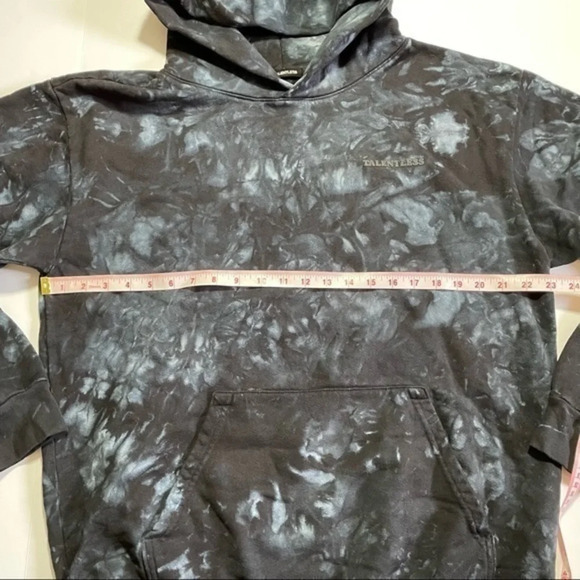 Talentless Mens Premium Hooded Sweatshirt Black Tie Dye - Picture 8 of 8